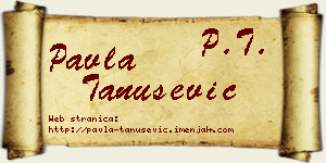 Pavla Tanušević vizit kartica